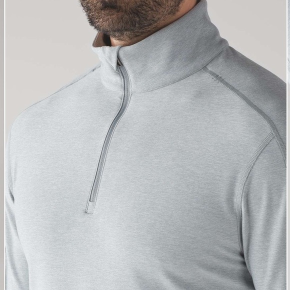 Lululemon Surge Warm 1/4 Quarter Zip Pullover Silver Heathered Mercury Small - Picture 3 of 9